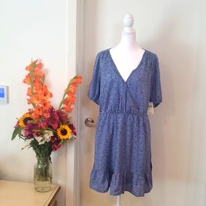 Blue Lucky Brand Dress with white and red Polka dots (NWT)